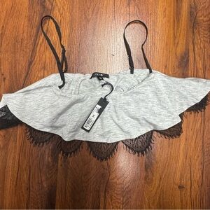 FREE WITH PURCHASE!
Joe’s Grey Off-Shoulder Bralette Crop Top | NWT Size M